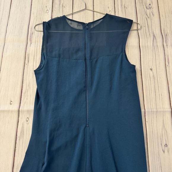 Helmut Lang Blue Shift‎ Dress Size 4 Women's Silk Blend Sexy Old Money - Picture 11 of 12